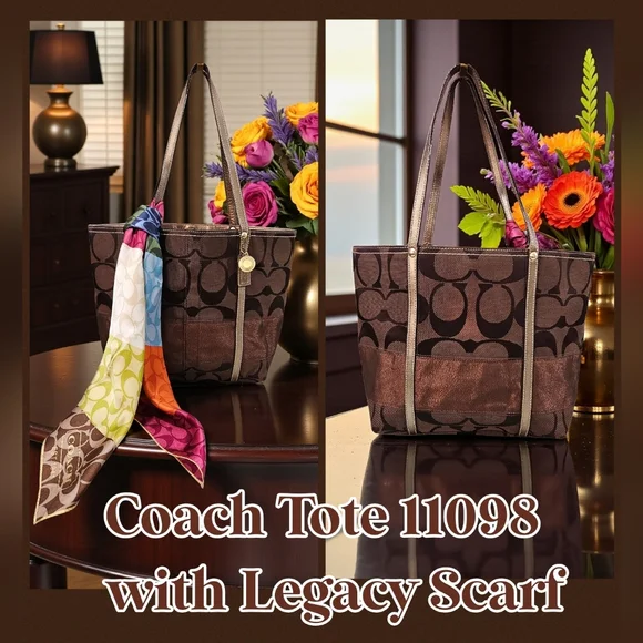 Coach Legacy 2007 - 4 Piece Set - Tote, Wallet, Makeup Bag & Scarf - Picture 6 of 14
